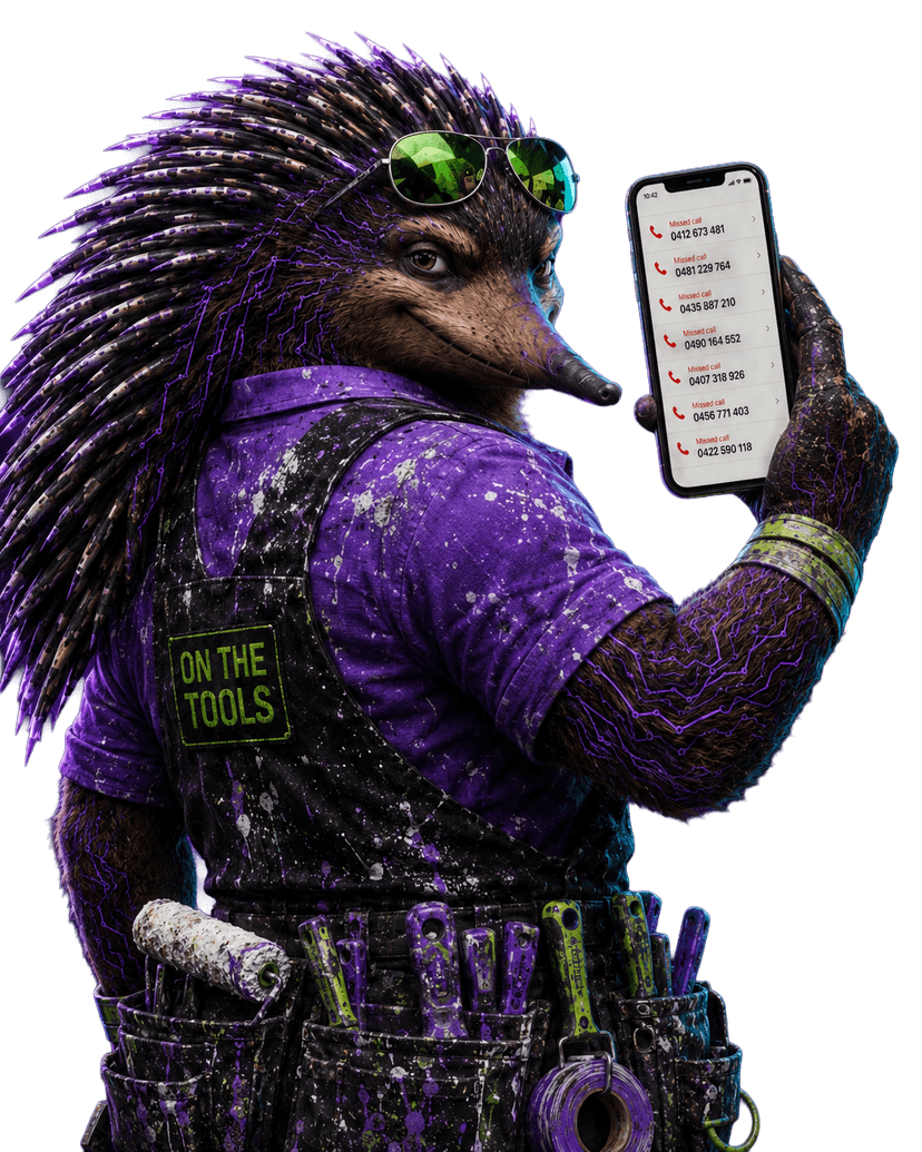 On The Tools AI receptionist answering missed calls for tradies
